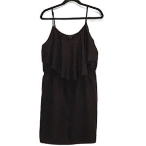 ATMOSPHERE | Black Dress w/ Front Ruffle | 14